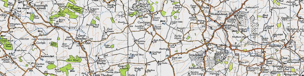 Old map of Pound Green in 1946