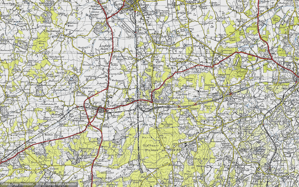 Old Map of Pound Hill, 1940 in 1940