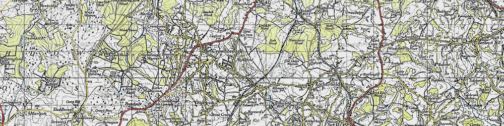 Old map of Lime Kiln Oast in 1940