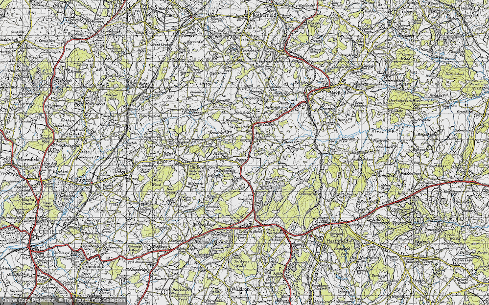 Old Map of Poundford, 1940 in 1940
