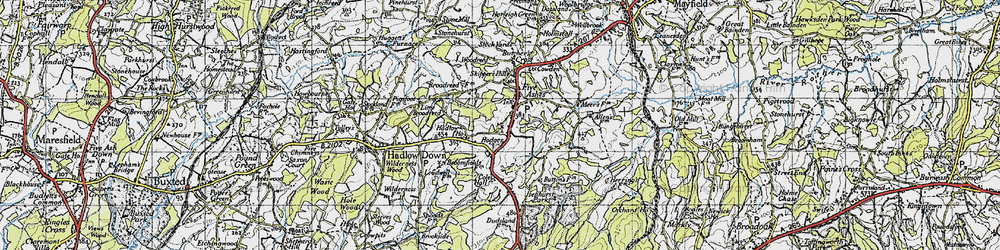 Old map of Poundford in 1940