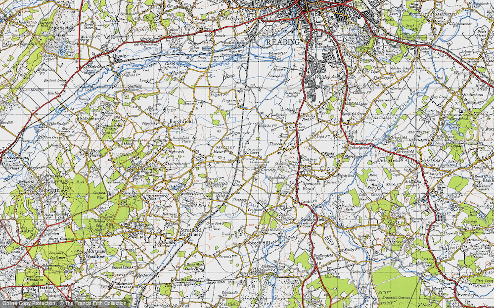 Old Map of Historic Map covering Burnthouse Br in 1940