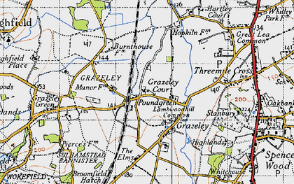 Old map of Burnthouse Br in 1940