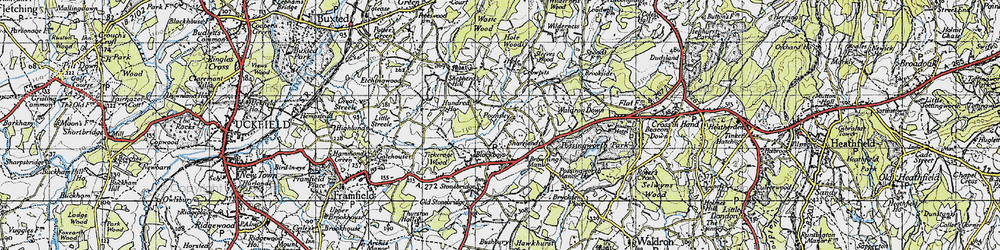 Old map of Pounsley in 1940