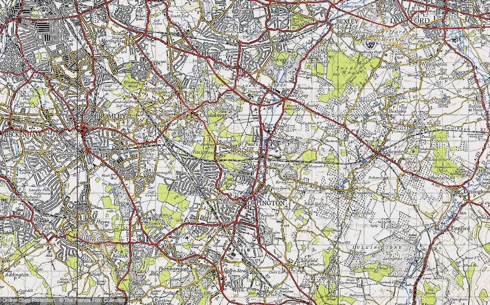 Old Map of Poverest, 1946 in 1946