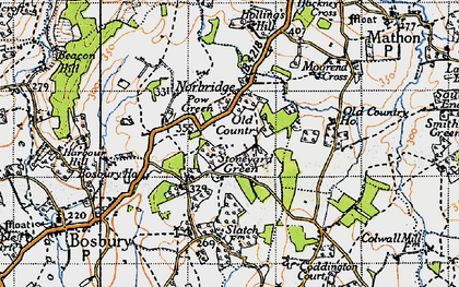 Old map of Pow Green in 1947