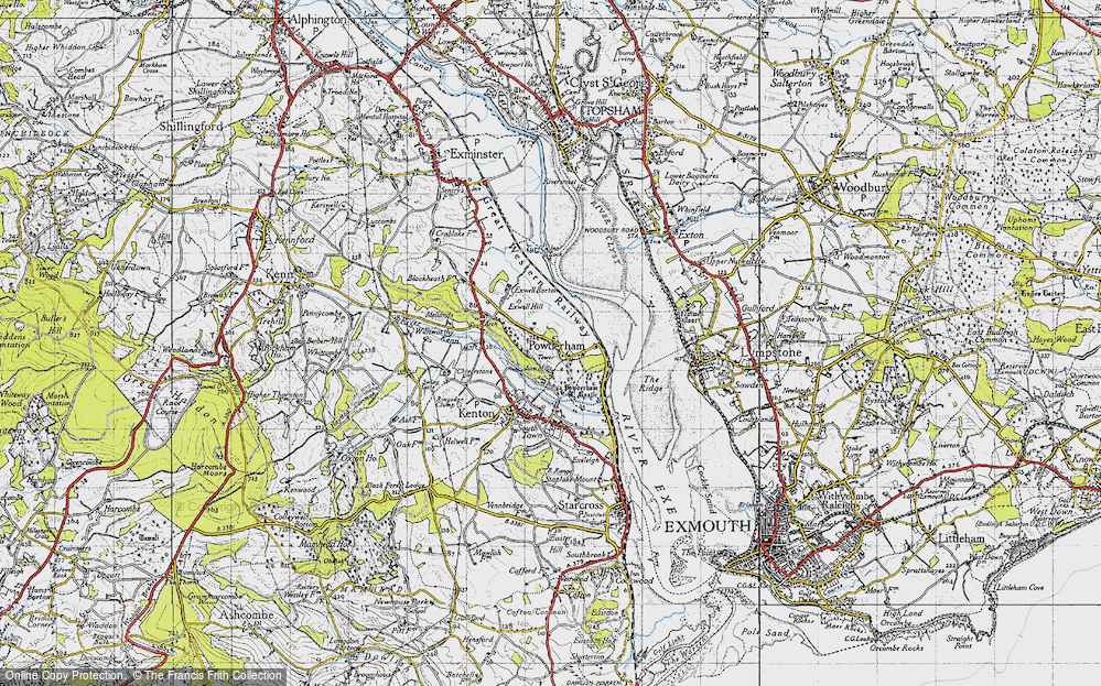 Old Map of Powderham, 1946 in 1946