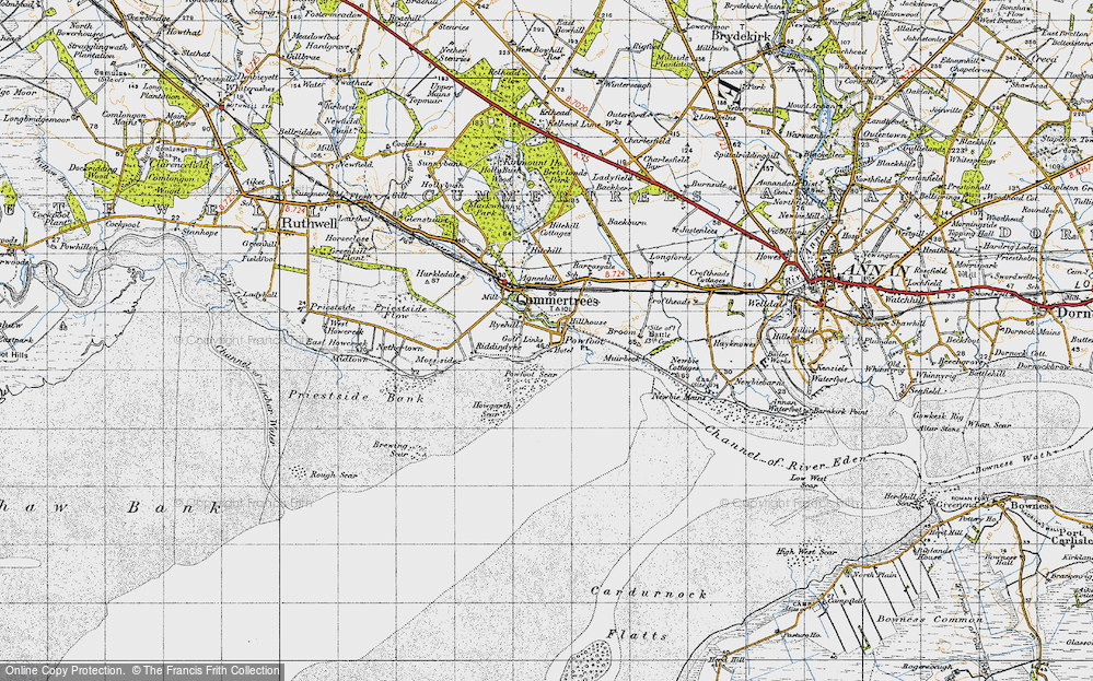 Old Map of Powfoot, 1947 in 1947