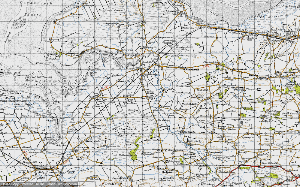 Old Map of Historic Map covering Mossend in 1947