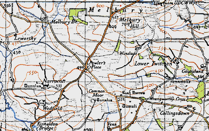 Old map of Powler's Piece in 1946