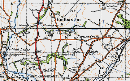 Old map of Poyston in 1946