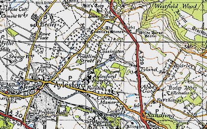 Old map of Pratling Street in 1946