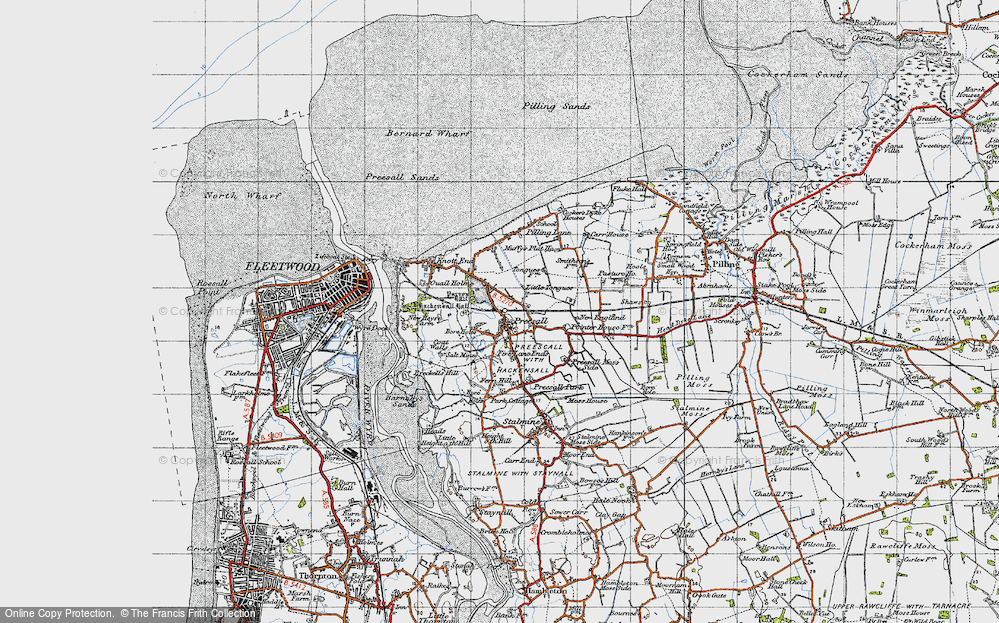 Old Map of Preesall, 1947 in 1947