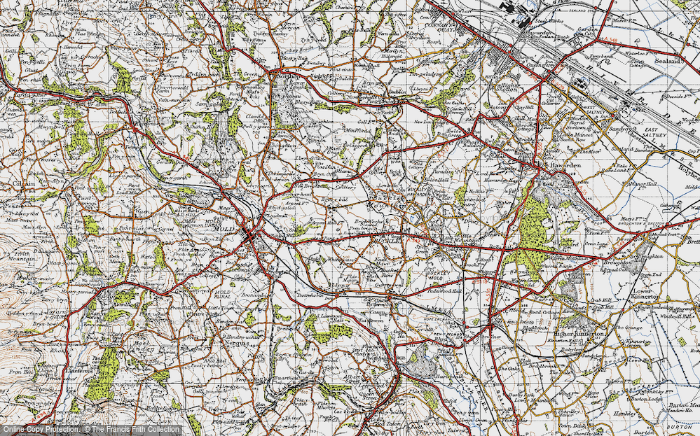 Old Map of Prenbrigog, 1947 in 1947