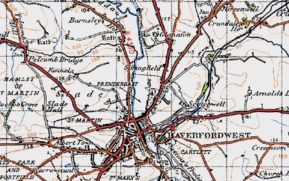 Old map of Prendergast in 1946