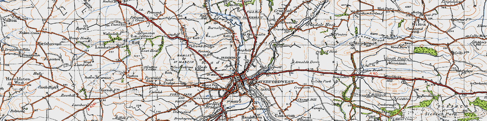 Old map of Prendergast in 1946