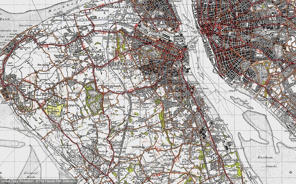 Old Map of Prenton, 1947 in 1947
