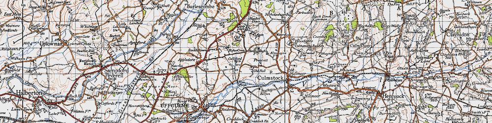 Old map of Prescott in 1946