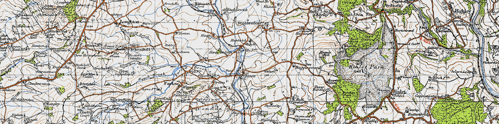 Old map of Prescott in 1947