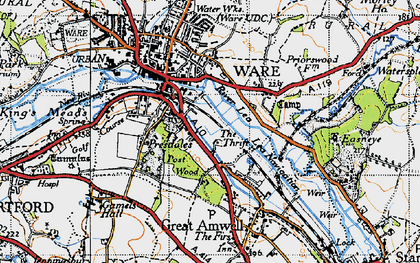 Old map of Presdales in 1946