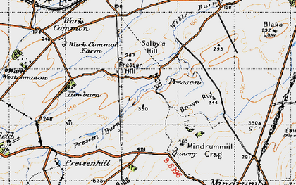 Old map of Brown Rigg in 1947