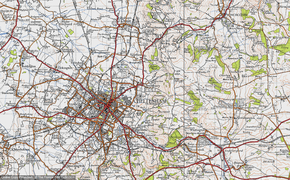 Old Map of Prestbury, 1946 in 1946