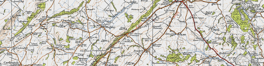 Old map of Presthope in 1947