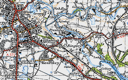 Old map of Prestolee in 1947