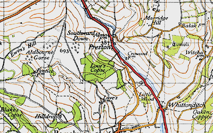 Old map of Preston in 1940