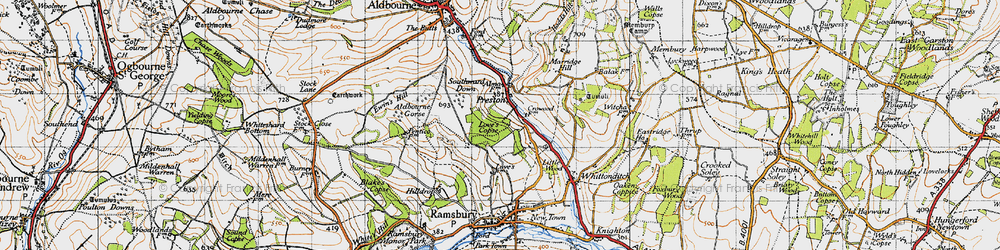 Old map of Preston in 1940