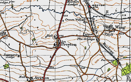 Old map of Wing Grange in 1946