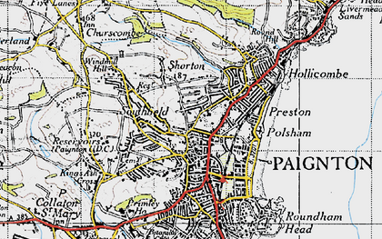 Old map of Preston in 1946