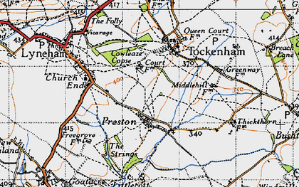 Old map of Preston in 1947