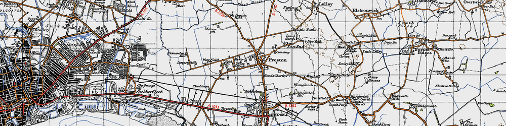 Old map of Birkholme in 1947