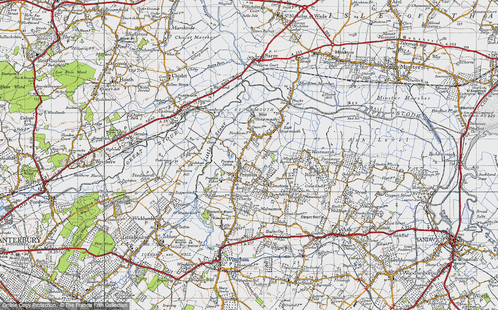 Old Map of Preston, 1947 in 1947