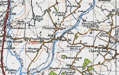 Old map of Preston Bagot in 1947