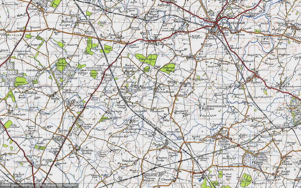 Old Map of Preston Bissett, 1946 in 1946