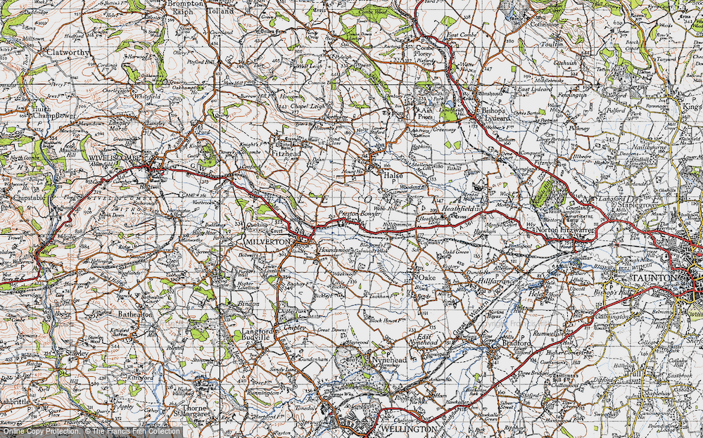 Old Map of Preston Bowyer, 1946 in 1946