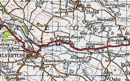 Old map of Preston Bowyer in 1946