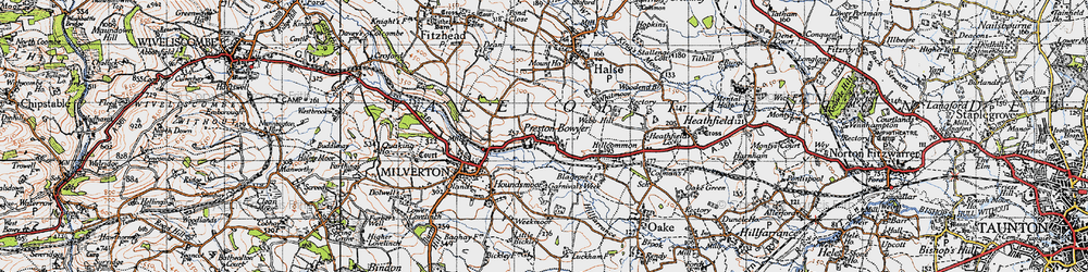 Old map of Preston Bowyer in 1946