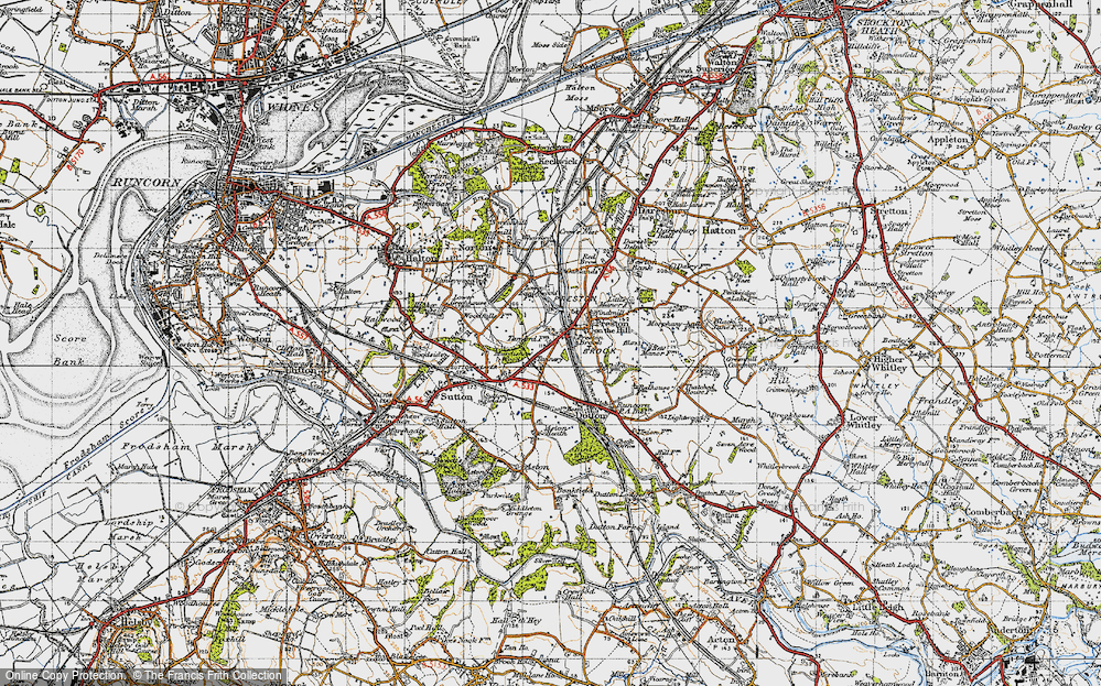 Old Map of Preston Brook, 1947 in 1947