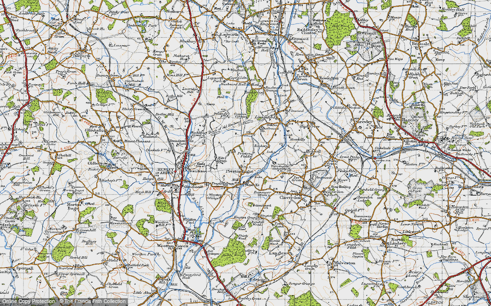 Old Map of Preston Fields, 1947 in 1947