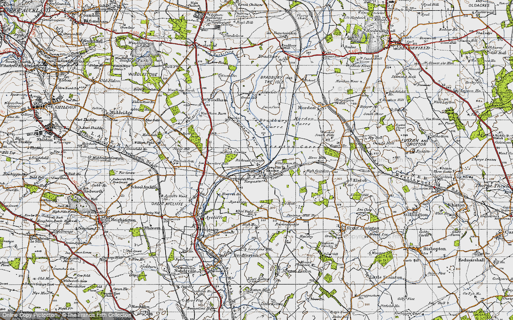 Old Map of Preston-le-Skerne, 1947 in 1947