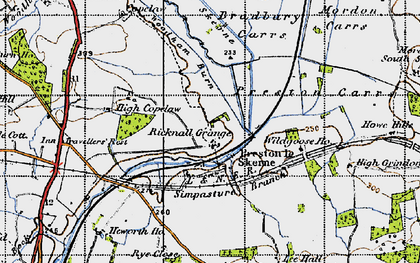 Old map of Preston-le-Skerne in 1947