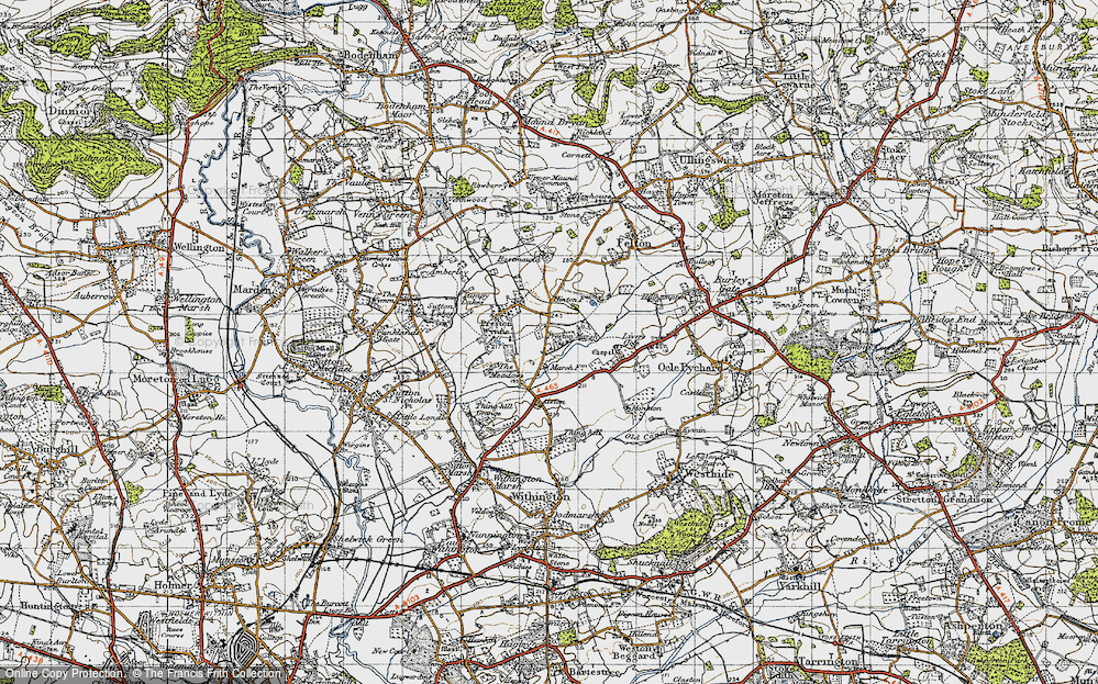 Old Map of Preston Marsh, 1947 in 1947