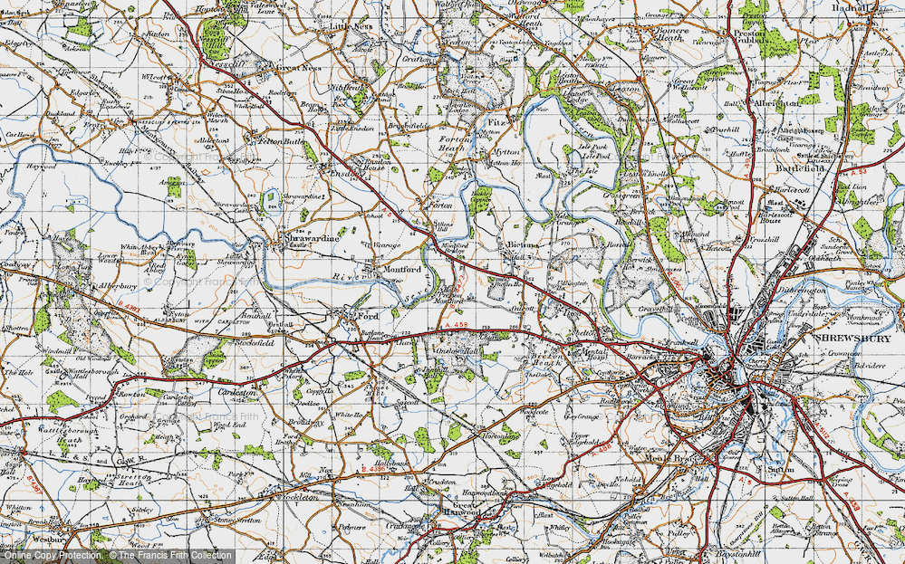 Old Map of Preston Montford, 1947 in 1947