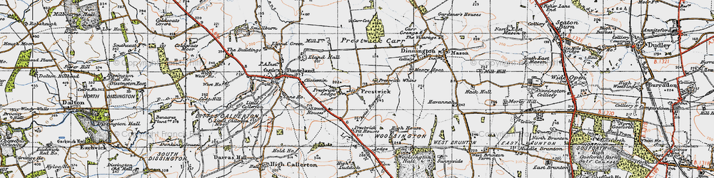 Old map of Prestwick in 1947