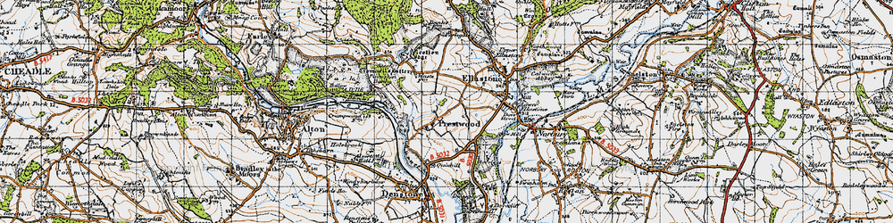 Old map of Prestwood in 1946