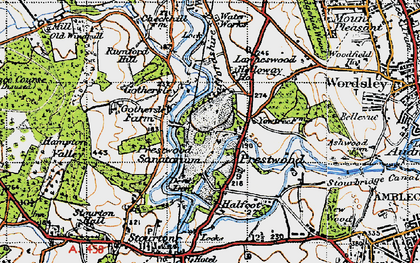 Old map of Prestwood in 1946