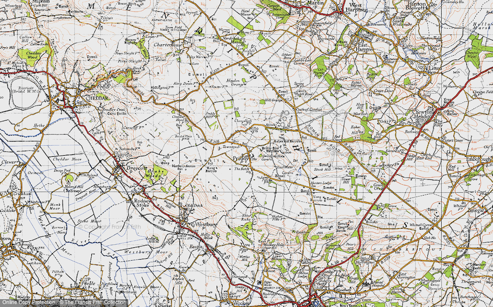 Old Map of Priddy, 1946 in 1946